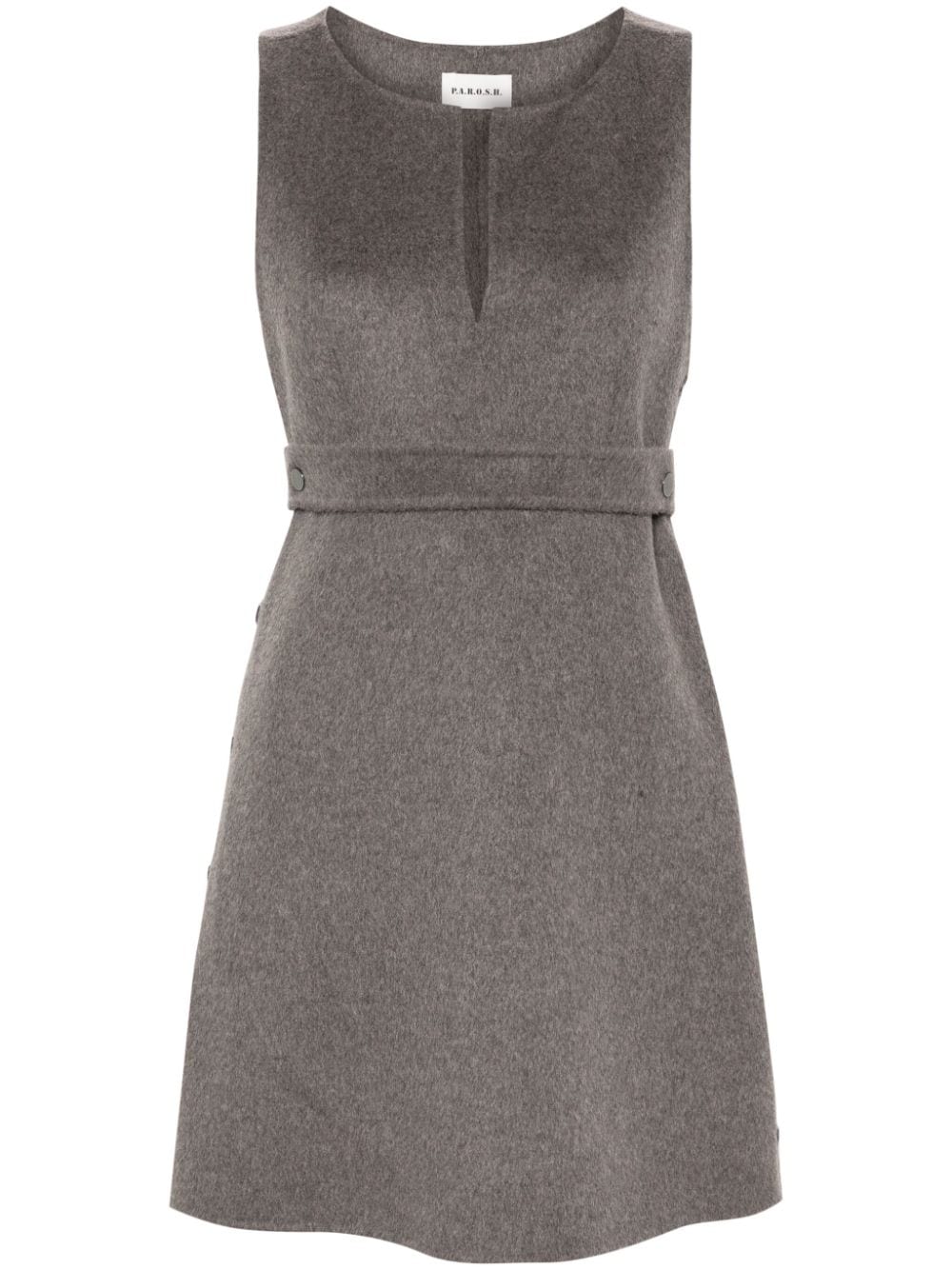 P.A.R.O.S.H. belted mini dress - Grey von P.A.R.O.S.H.