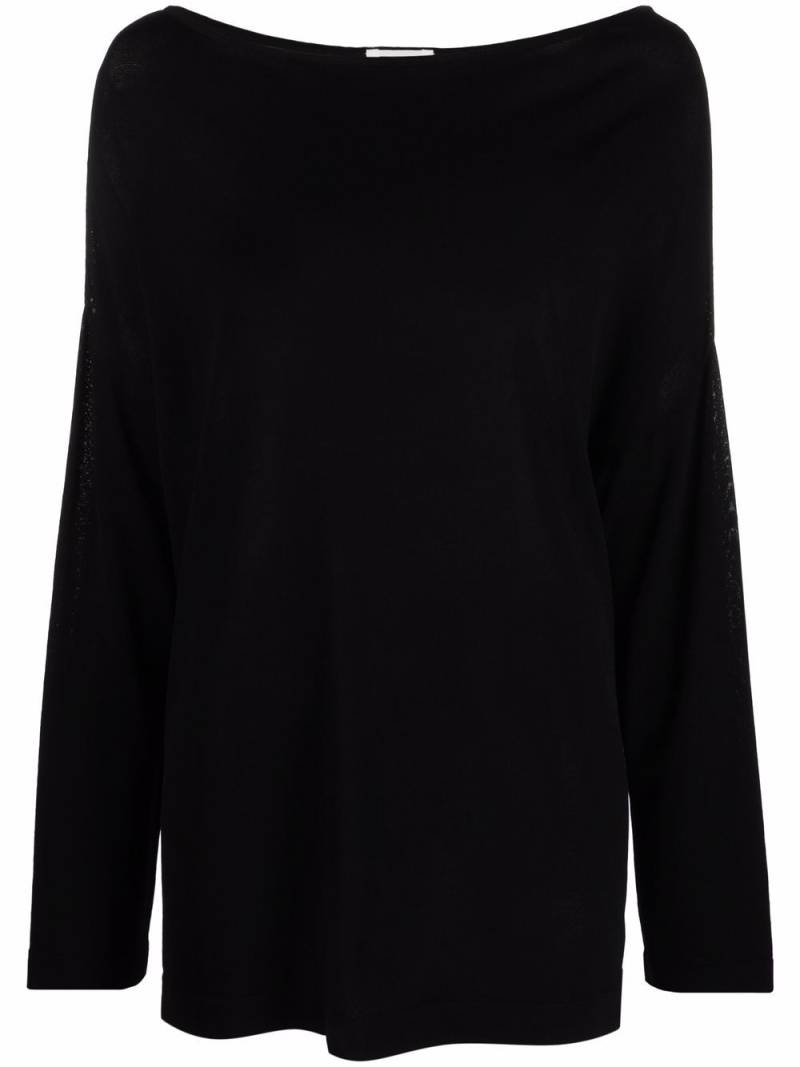 P.A.R.O.S.H. boat-neck knitted jumper - Black von P.A.R.O.S.H.