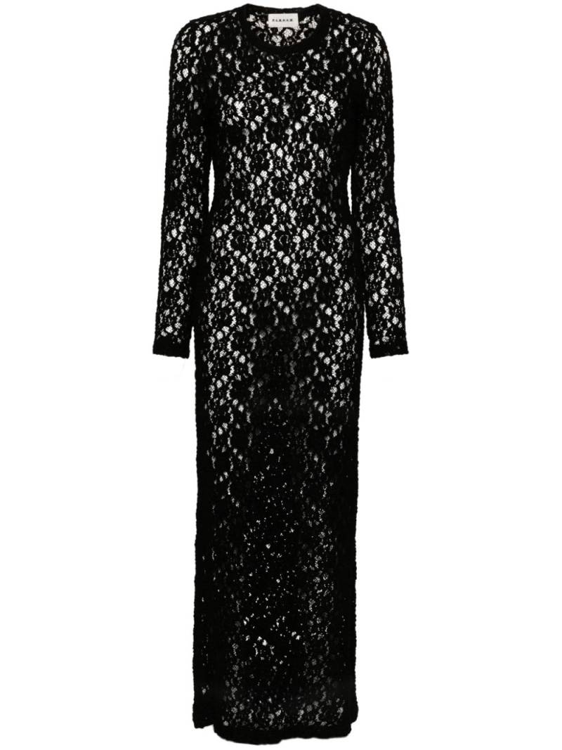 P.A.R.O.S.H. bodycon lace maxi dress - Black von P.A.R.O.S.H.