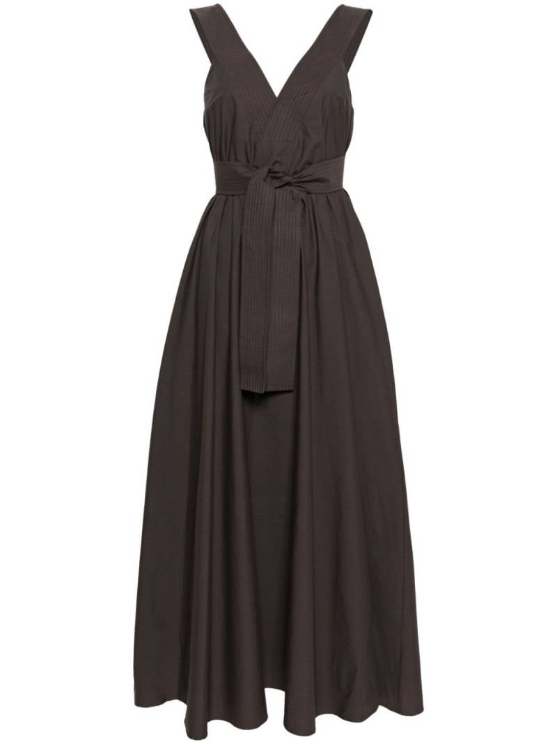 P.A.R.O.S.H. bow-detail cotton maxi dress - Brown von P.A.R.O.S.H.