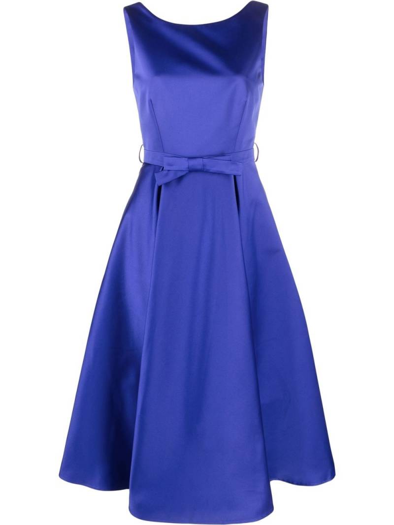 P.A.R.O.S.H. bow-detail satin midi dress - Blue von P.A.R.O.S.H.