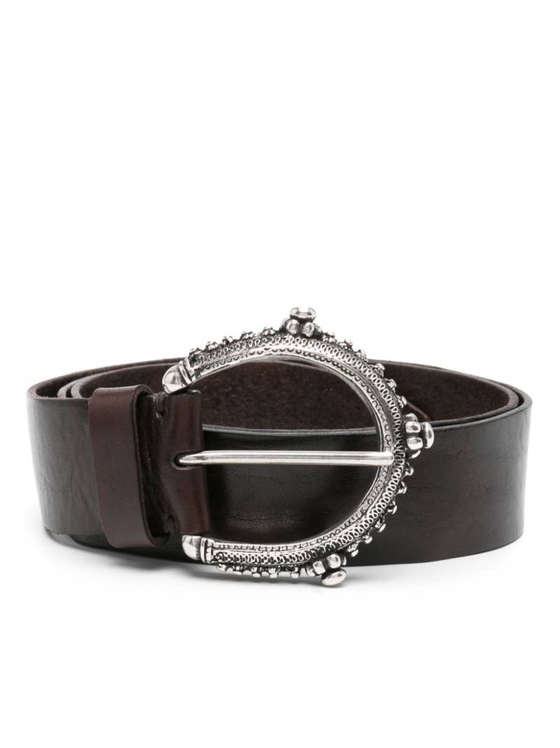 P.A.R.O.S.H. buckle leather belt - Brown von P.A.R.O.S.H.