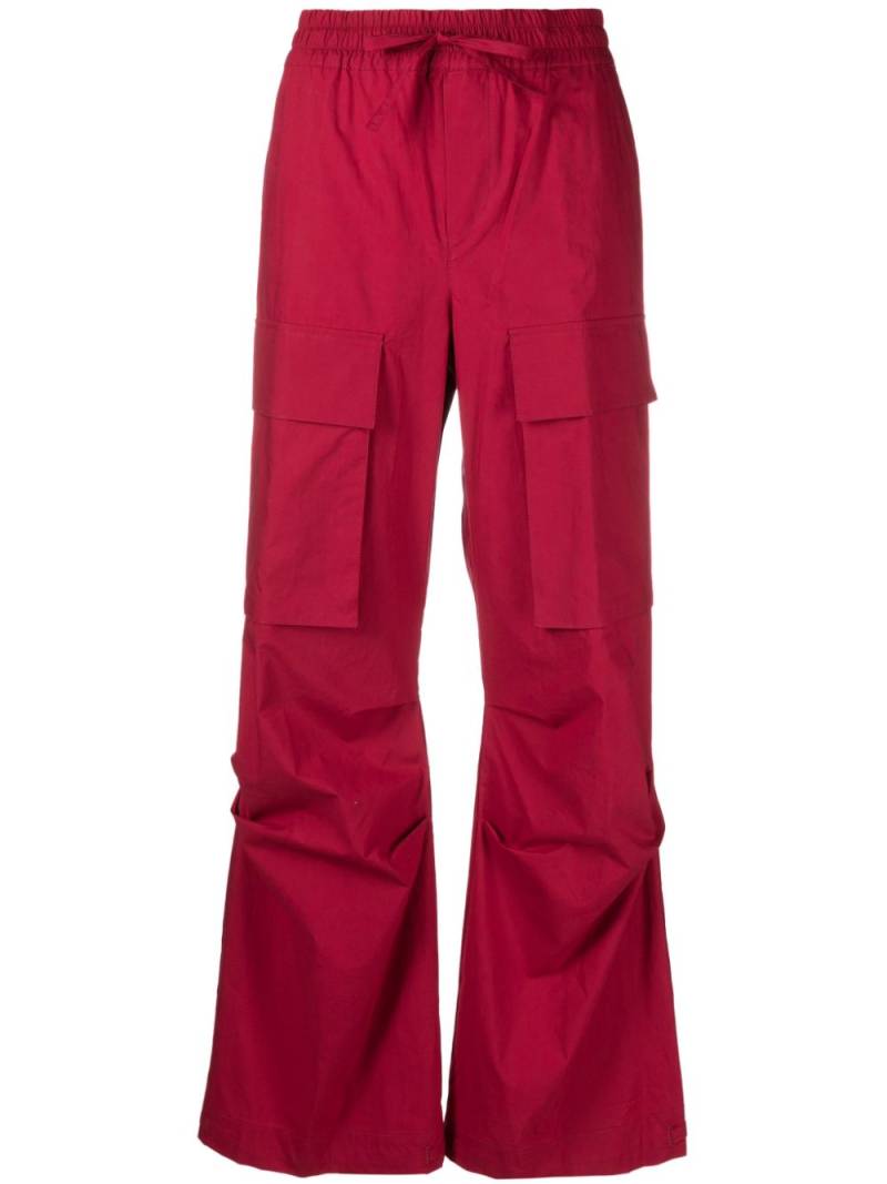 P.A.R.O.S.H. cargo-pockets pleat-detail trousers - Red von P.A.R.O.S.H.