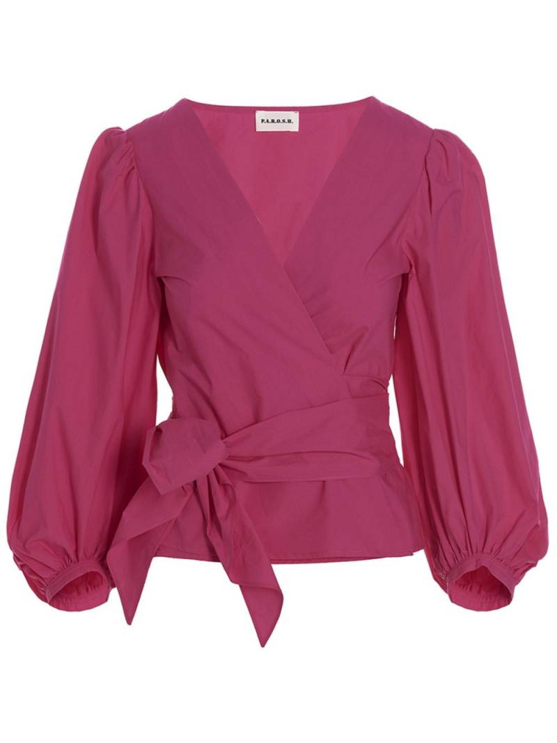 P.A.R.O.S.H. cotton blouse - Pink von P.A.R.O.S.H.