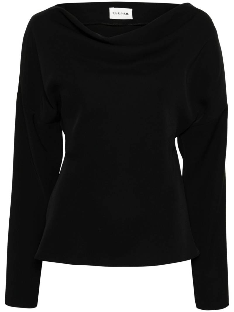 P.A.R.O.S.H. cowl-neck blouse - Black von P.A.R.O.S.H.