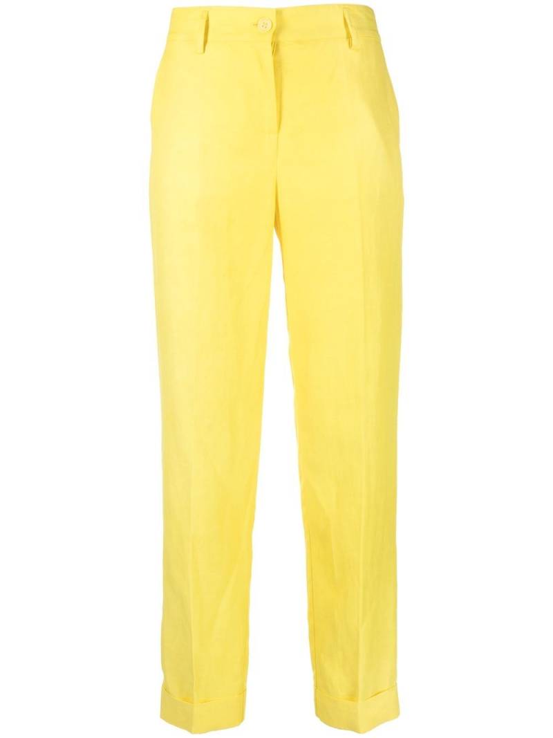 P.A.R.O.S.H. cropped tailored trousers - Yellow von P.A.R.O.S.H.