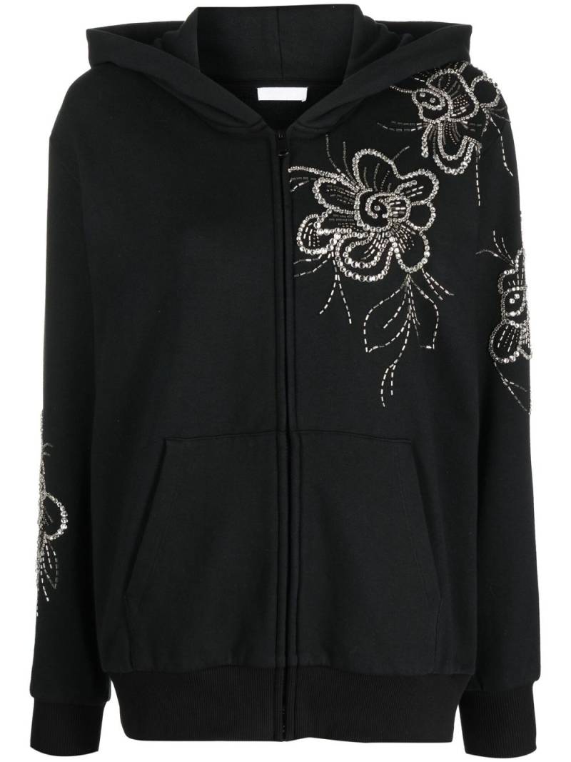 P.A.R.O.S.H. crystal-embellished zipped hoodie - Black von P.A.R.O.S.H.