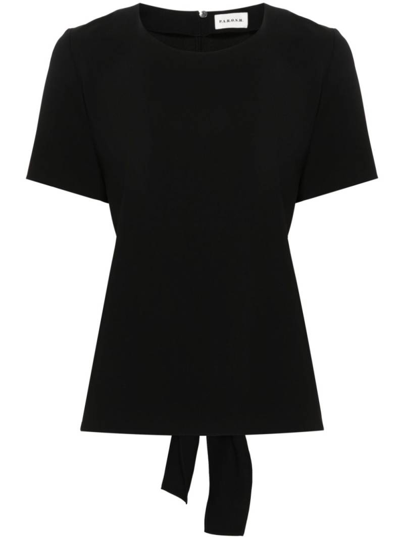 P.A.R.O.S.H. cut-out-detail cady blouse - Black von P.A.R.O.S.H.