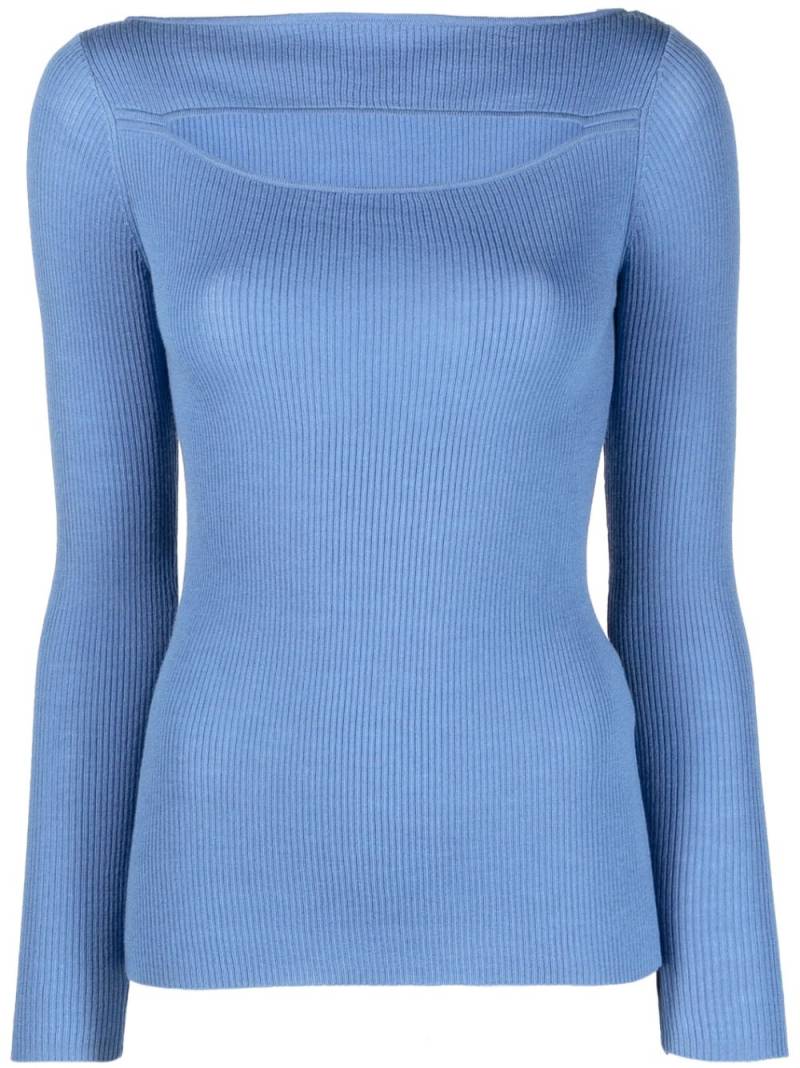 P.A.R.O.S.H. cut-out knitted wool top - Blue von P.A.R.O.S.H.