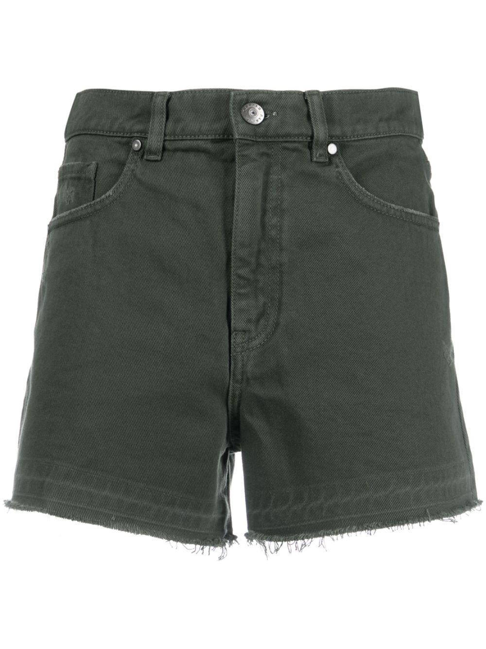 P.A.R.O.S.H. distressed-effect denim shorts - Green von P.A.R.O.S.H.