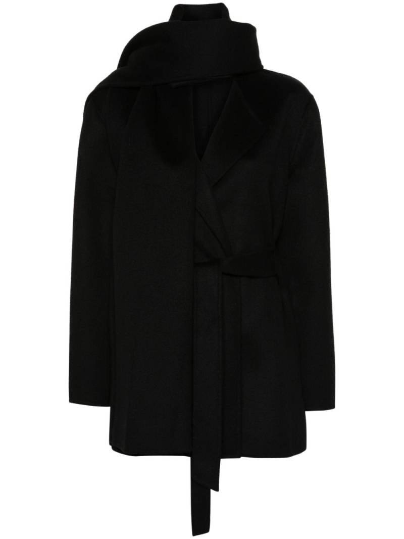 P.A.R.O.S.H. double belted jacket - Black von P.A.R.O.S.H.