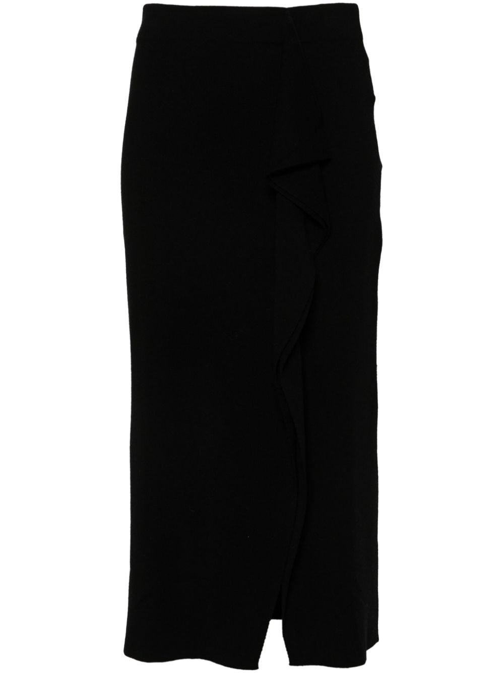 P.A.R.O.S.H. draped midi skirt - Black von P.A.R.O.S.H.