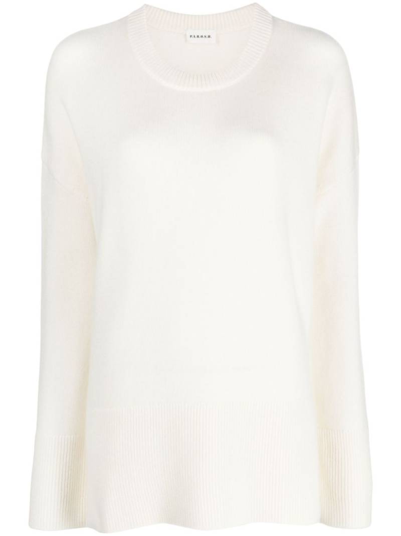 P.A.R.O.S.H. drop-shoulder wool-cashmere jumper - Neutrals von P.A.R.O.S.H.