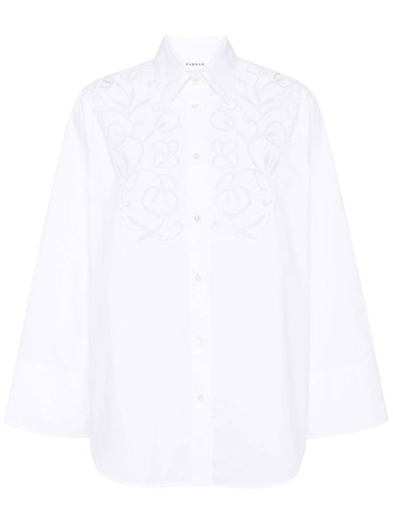 P.A.R.O.S.H. emboidered cotton shirt - White von P.A.R.O.S.H.