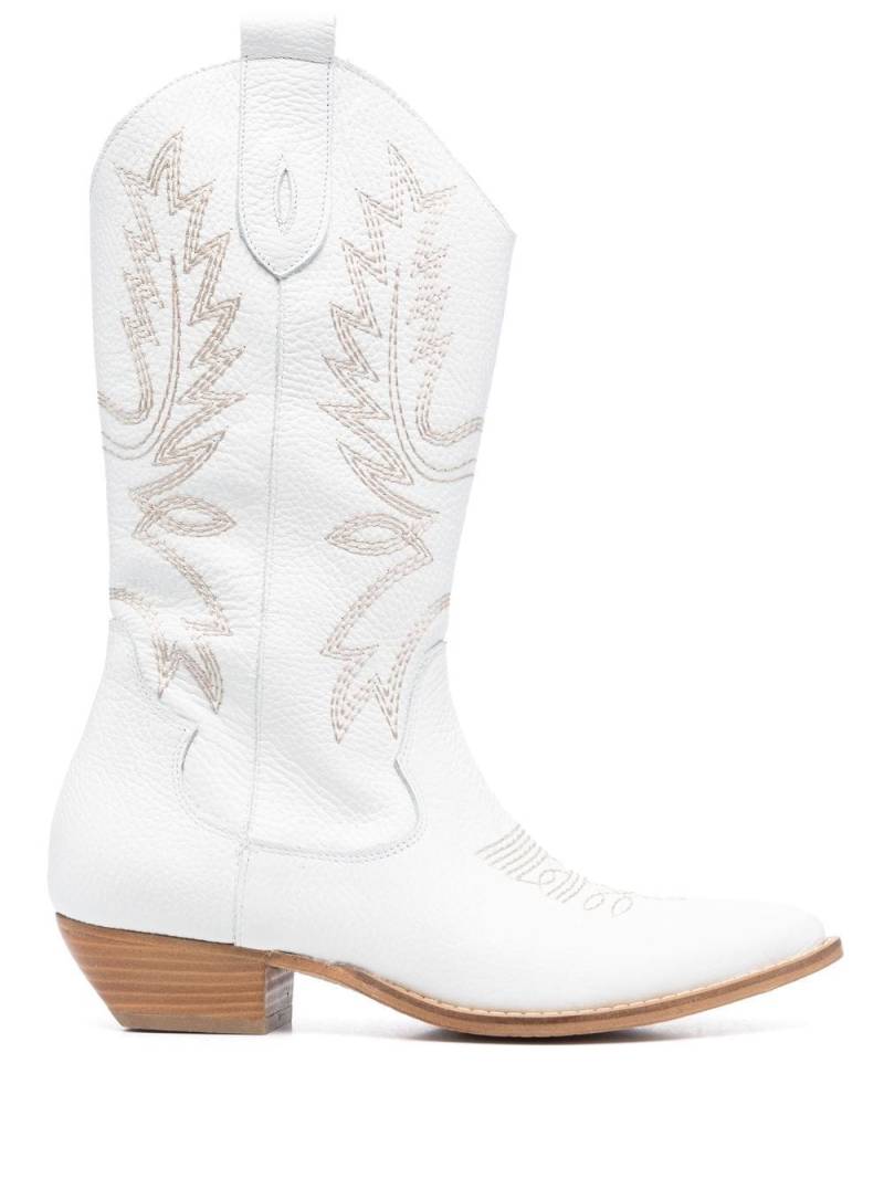 P.A.R.O.S.H. embroidered-design texan boots - White von P.A.R.O.S.H.