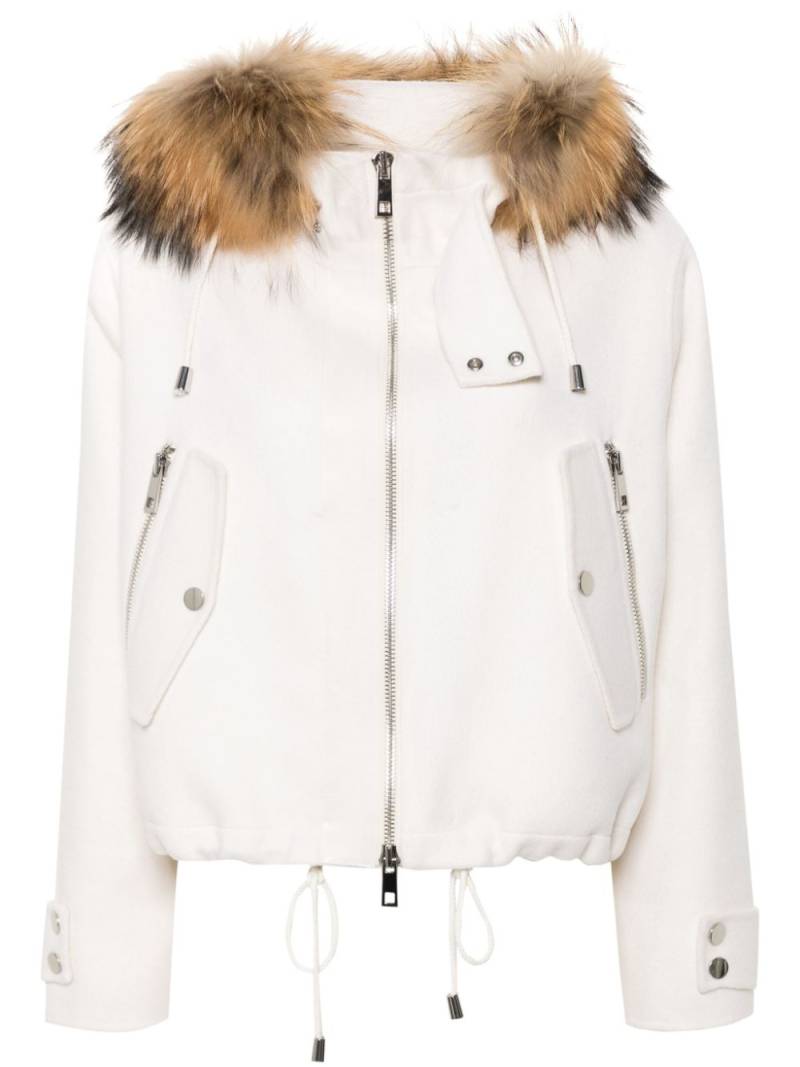 P.A.R.O.S.H. faux fur-trim jacket - Neutrals von P.A.R.O.S.H.