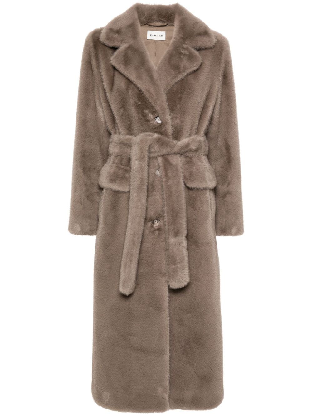 P.A.R.O.S.H. faux-shearling coat - Neutrals von P.A.R.O.S.H.