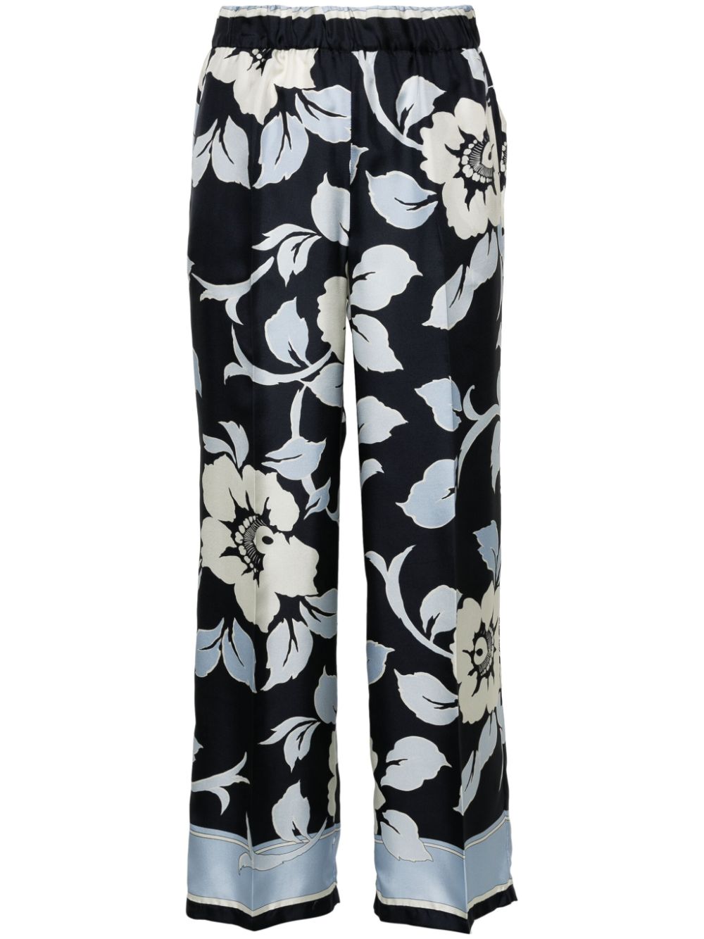 P.A.R.O.S.H. floral-print straight trousers - Blue von P.A.R.O.S.H.