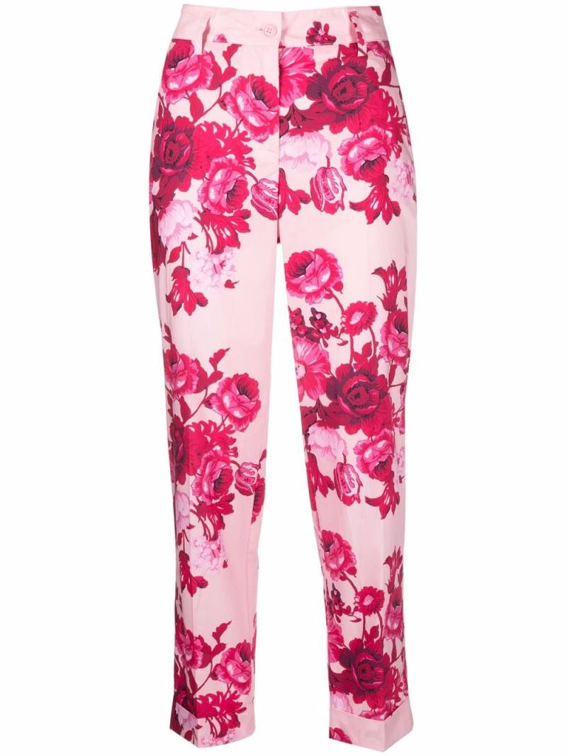 P.A.R.O.S.H. floral-print tailored trousers - Pink von P.A.R.O.S.H.