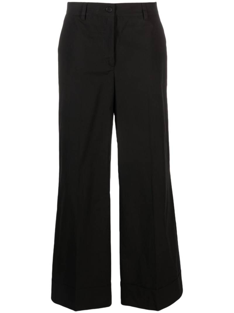 P.A.R.O.S.H. high-waisted cotton tailored torusers - Black von P.A.R.O.S.H.