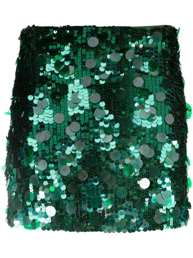 P.A.R.O.S.H. high-waisted sequin-embellished skirt - Green von P.A.R.O.S.H.