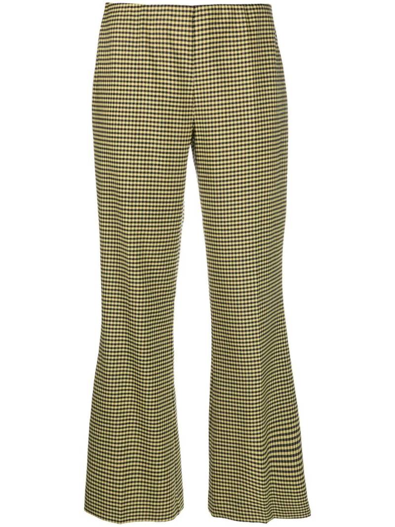 P.A.R.O.S.H. houndstooth flared trousers - Yellow von P.A.R.O.S.H.