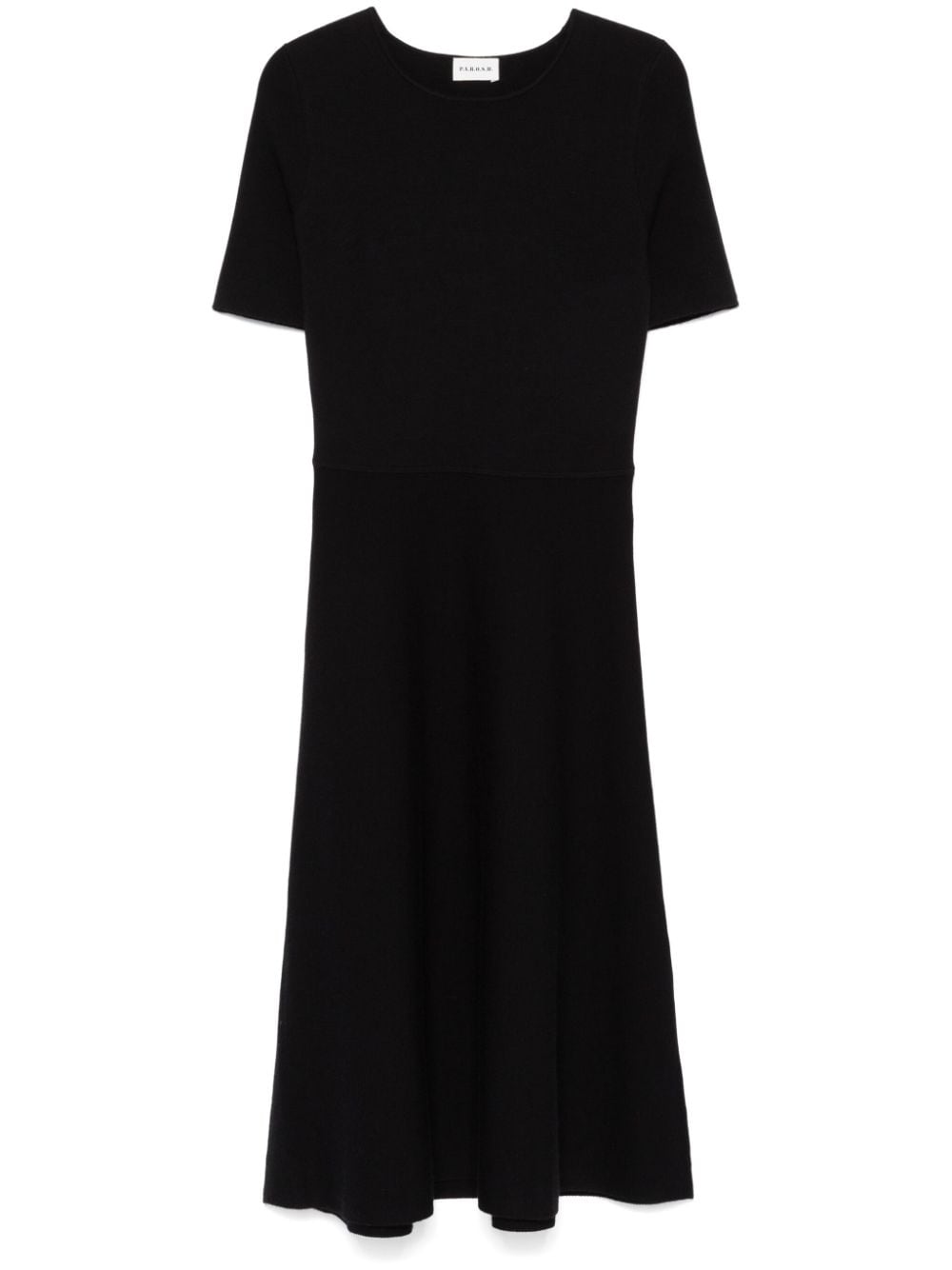 P.A.R.O.S.H. knitted midi dress - Black von P.A.R.O.S.H.