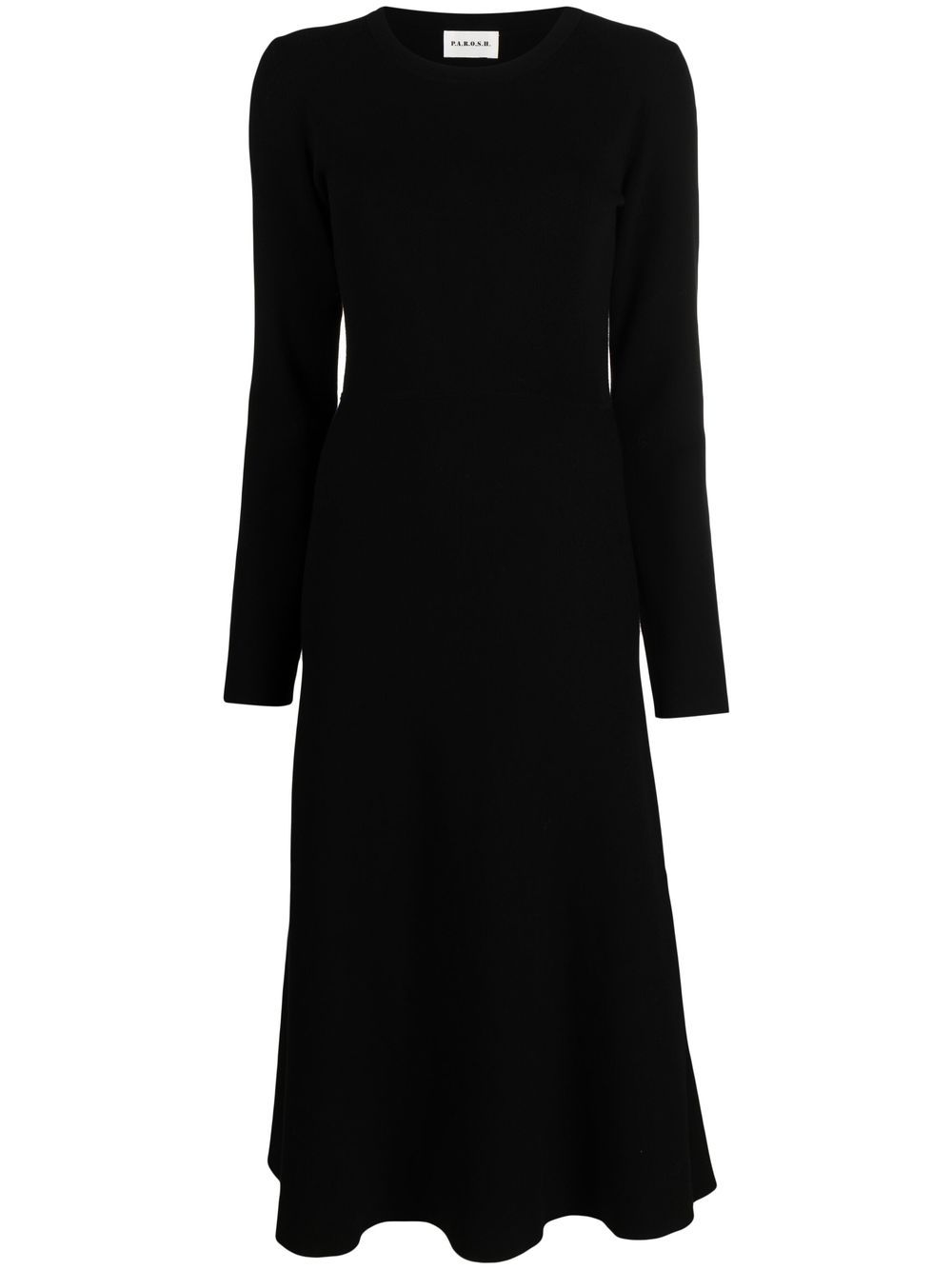 P.A.R.O.S.H. knitted midi dress - Black von P.A.R.O.S.H.