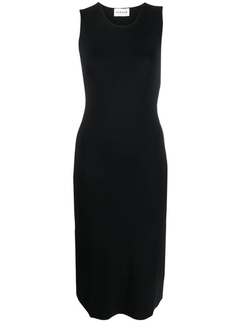 P.A.R.O.S.H. knitted midi dress - Black von P.A.R.O.S.H.