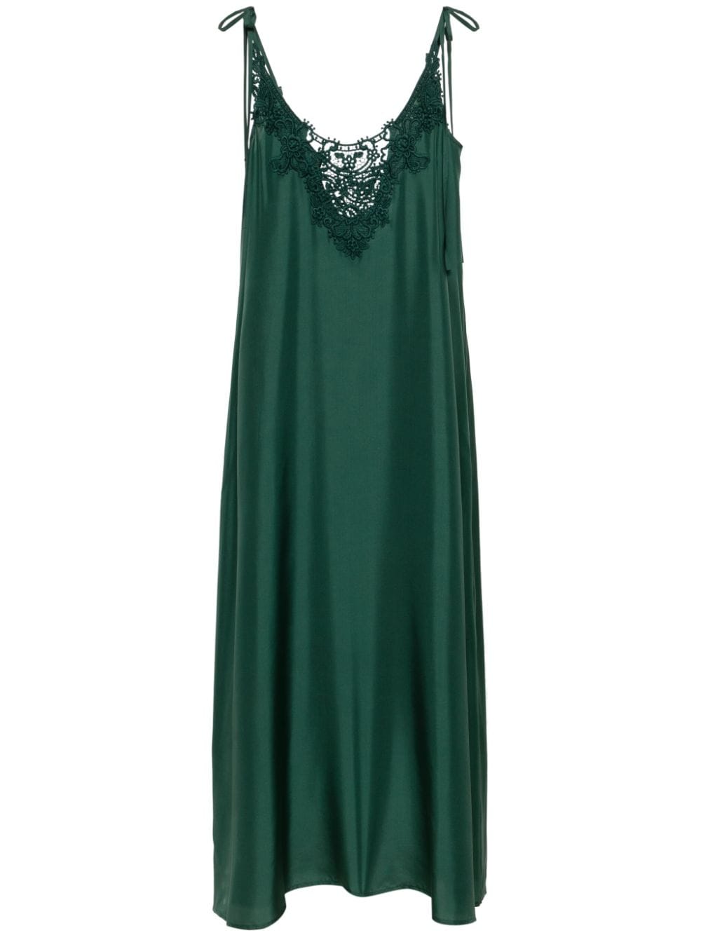 P.A.R.O.S.H. lace-appliqué silk slip dress - Green von P.A.R.O.S.H.