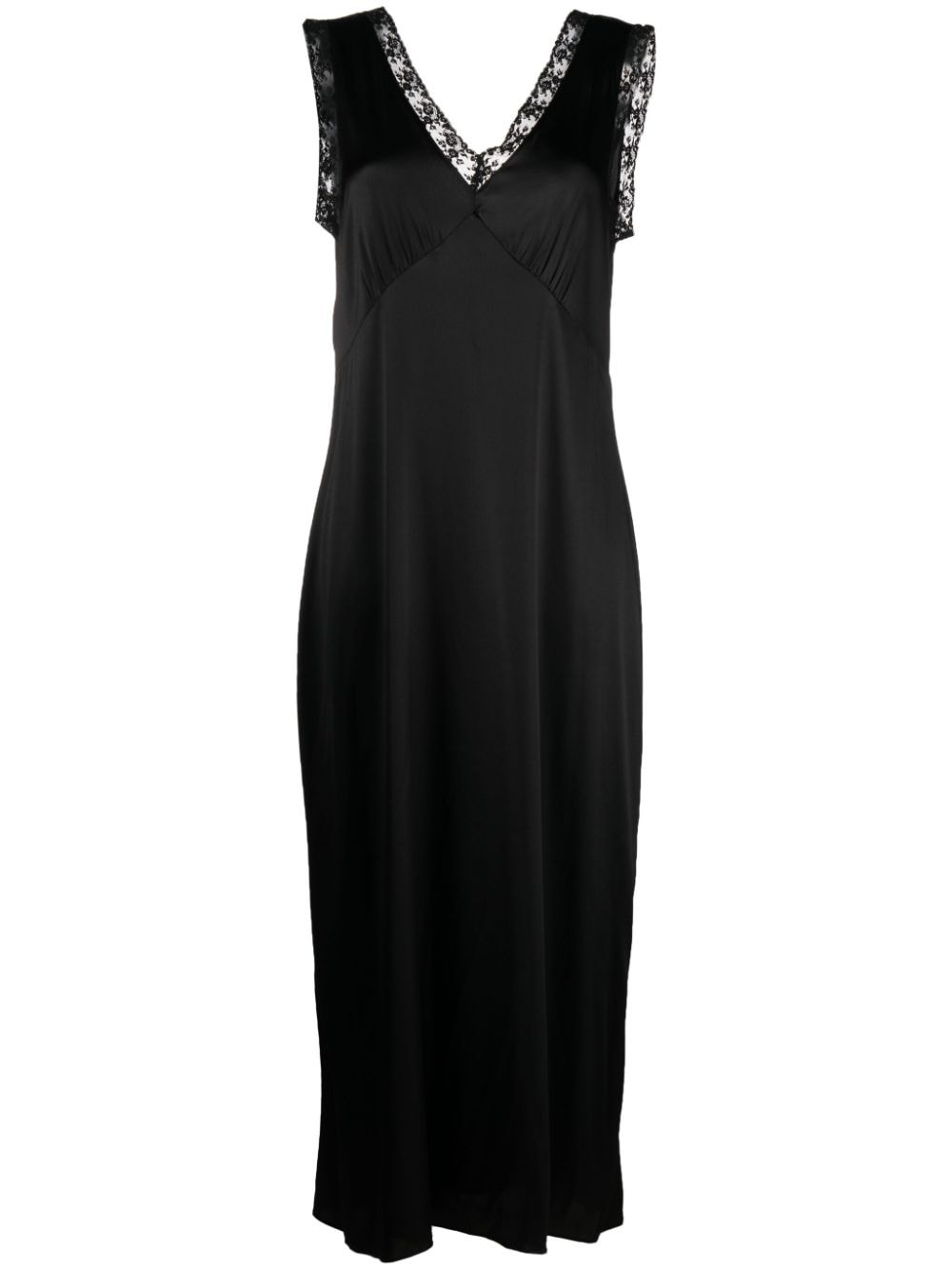 P.A.R.O.S.H. lace-detail slip maxi dress - Black von P.A.R.O.S.H.