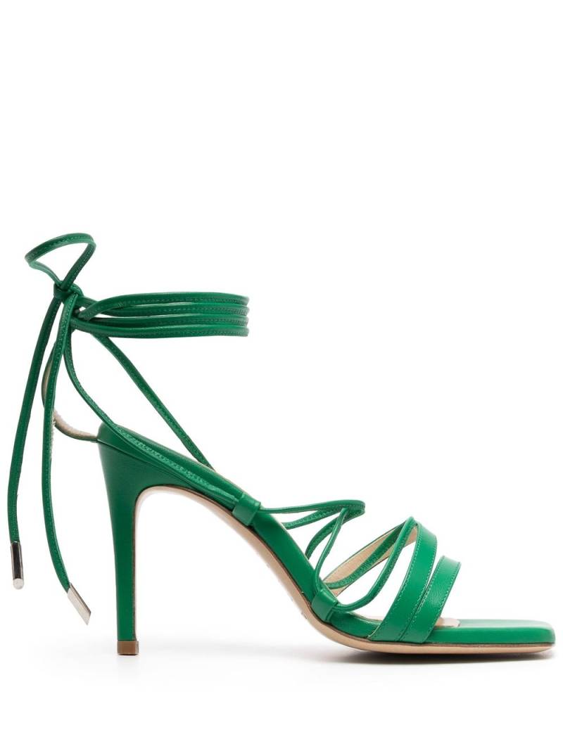 P.A.R.O.S.H. leather ankle-tie sandals - Green von P.A.R.O.S.H.