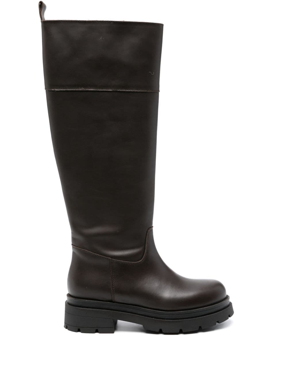 P.A.R.O.S.H. leather knee boots - Brown von P.A.R.O.S.H.