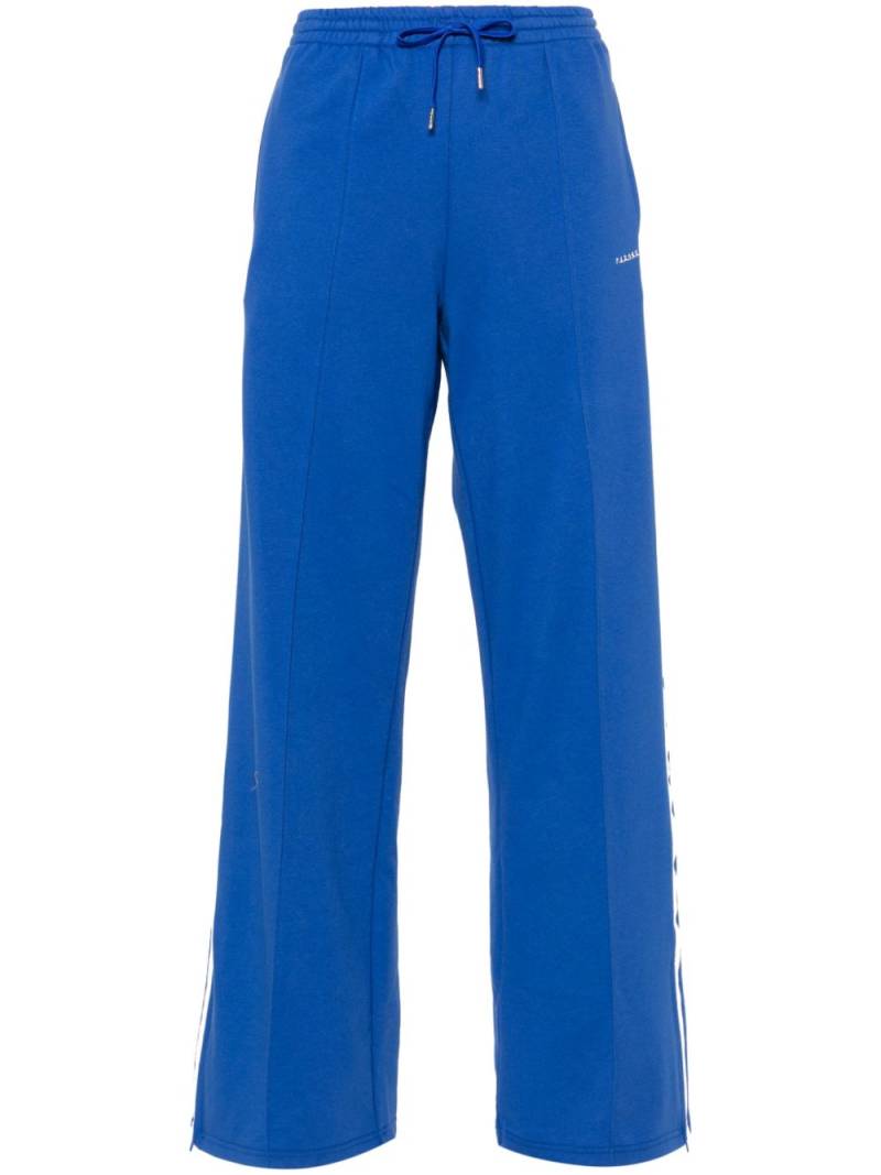 P.A.R.O.S.H. logo-embroidered straight trousers - Blue von P.A.R.O.S.H.