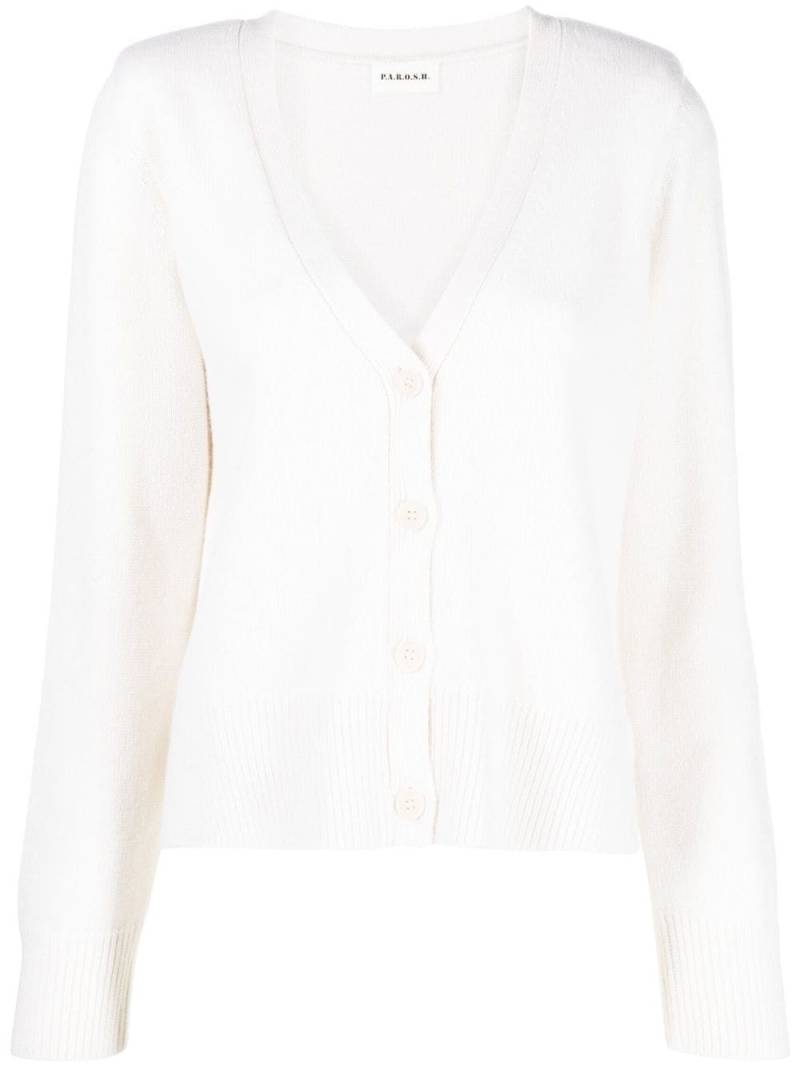 P.A.R.O.S.H. long-sleeve wool cardigan - Neutrals von P.A.R.O.S.H.