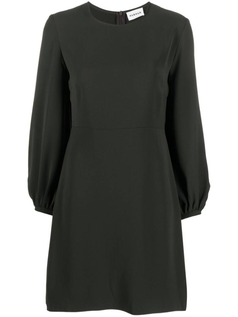 P.A.R.O.S.H. long-sleeved A-line mini dress - Green von P.A.R.O.S.H.