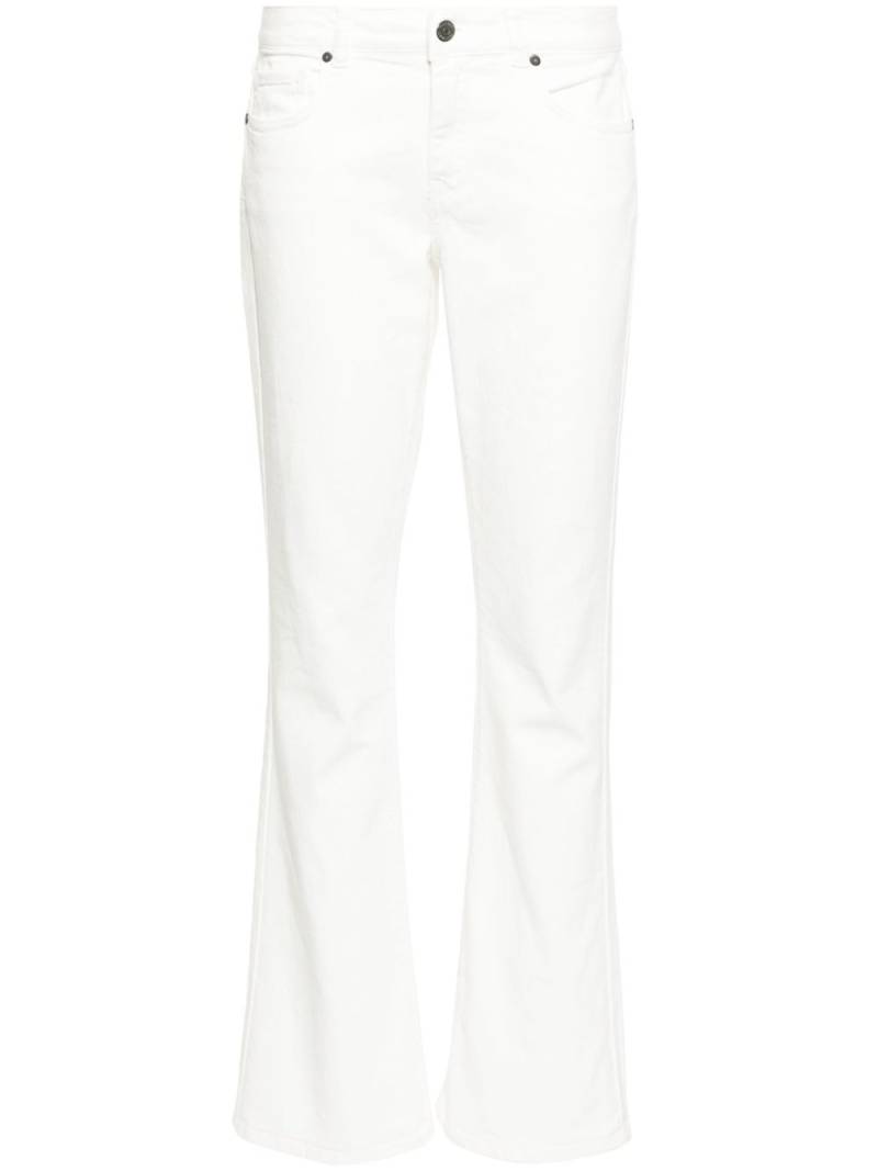 P.A.R.O.S.H. low-rise stretch-cotton flared trousers - Silver von P.A.R.O.S.H.