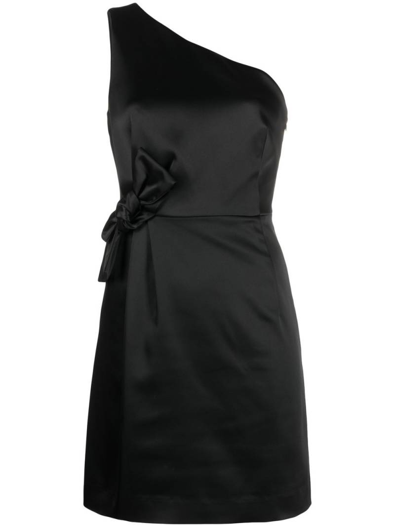 P.A.R.O.S.H. one-shoulder bow-detail minidress - Black von P.A.R.O.S.H.