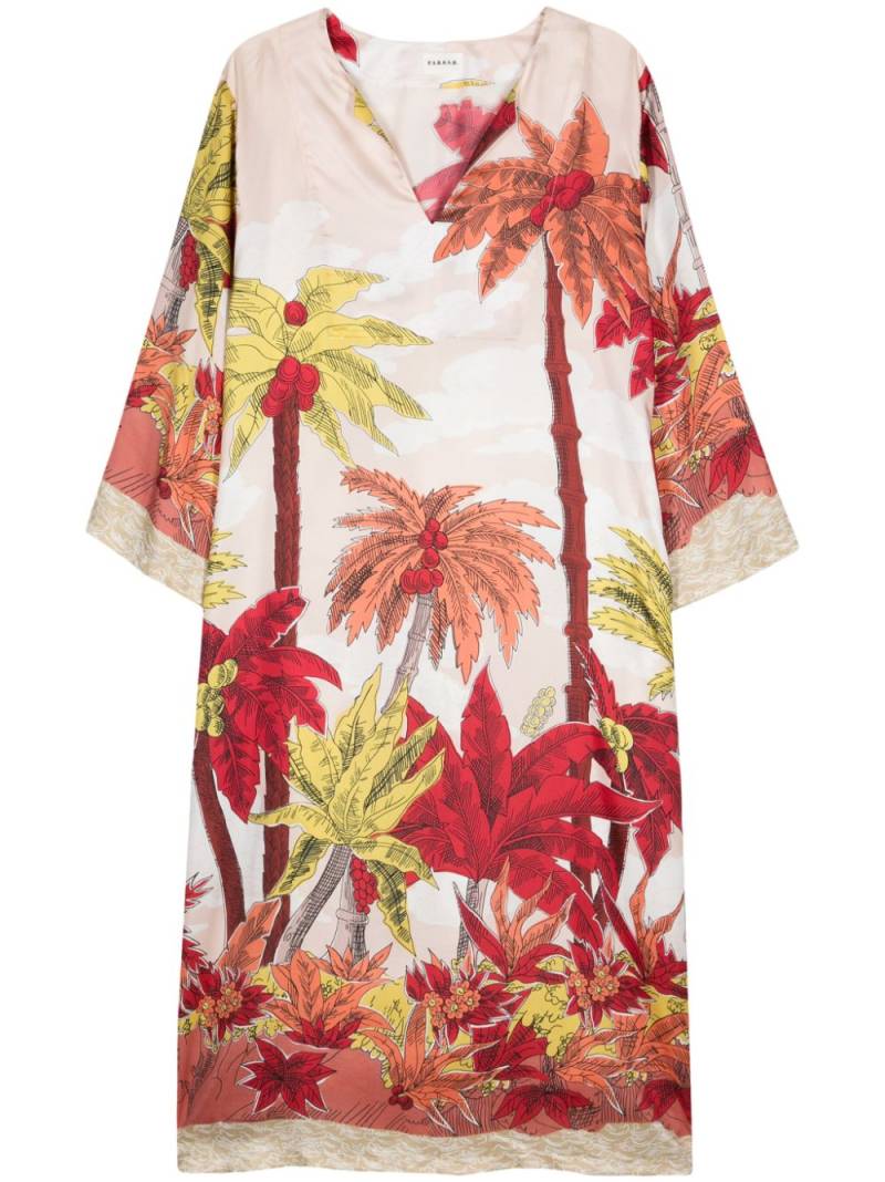 P.A.R.O.S.H. palm tree-print silk dress - Pink von P.A.R.O.S.H.