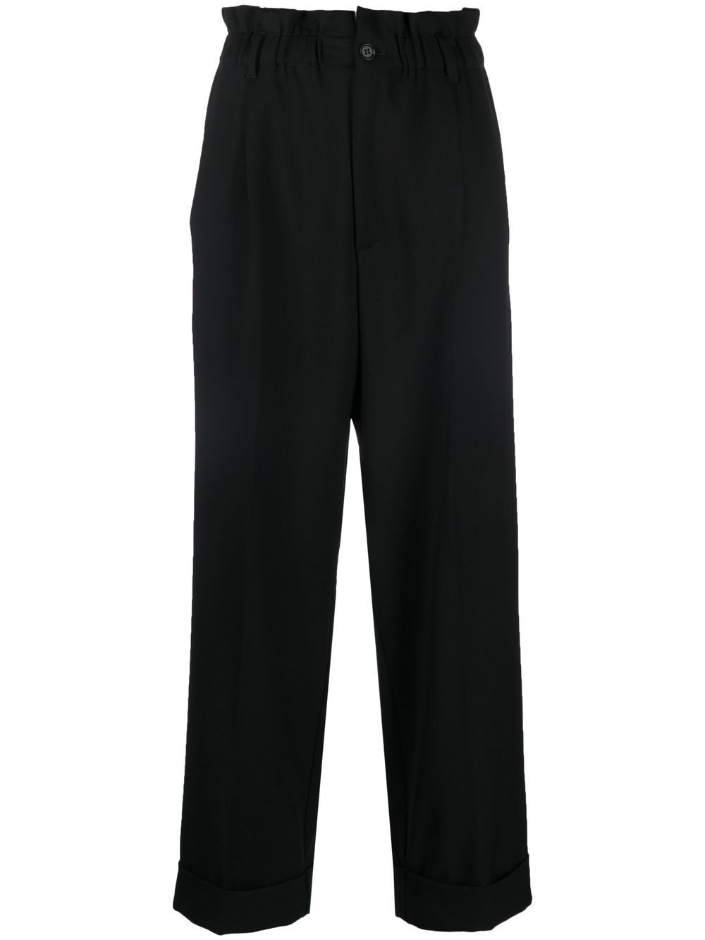 P.A.R.O.S.H. paperbag-waist straight leg trousers - Black von P.A.R.O.S.H.