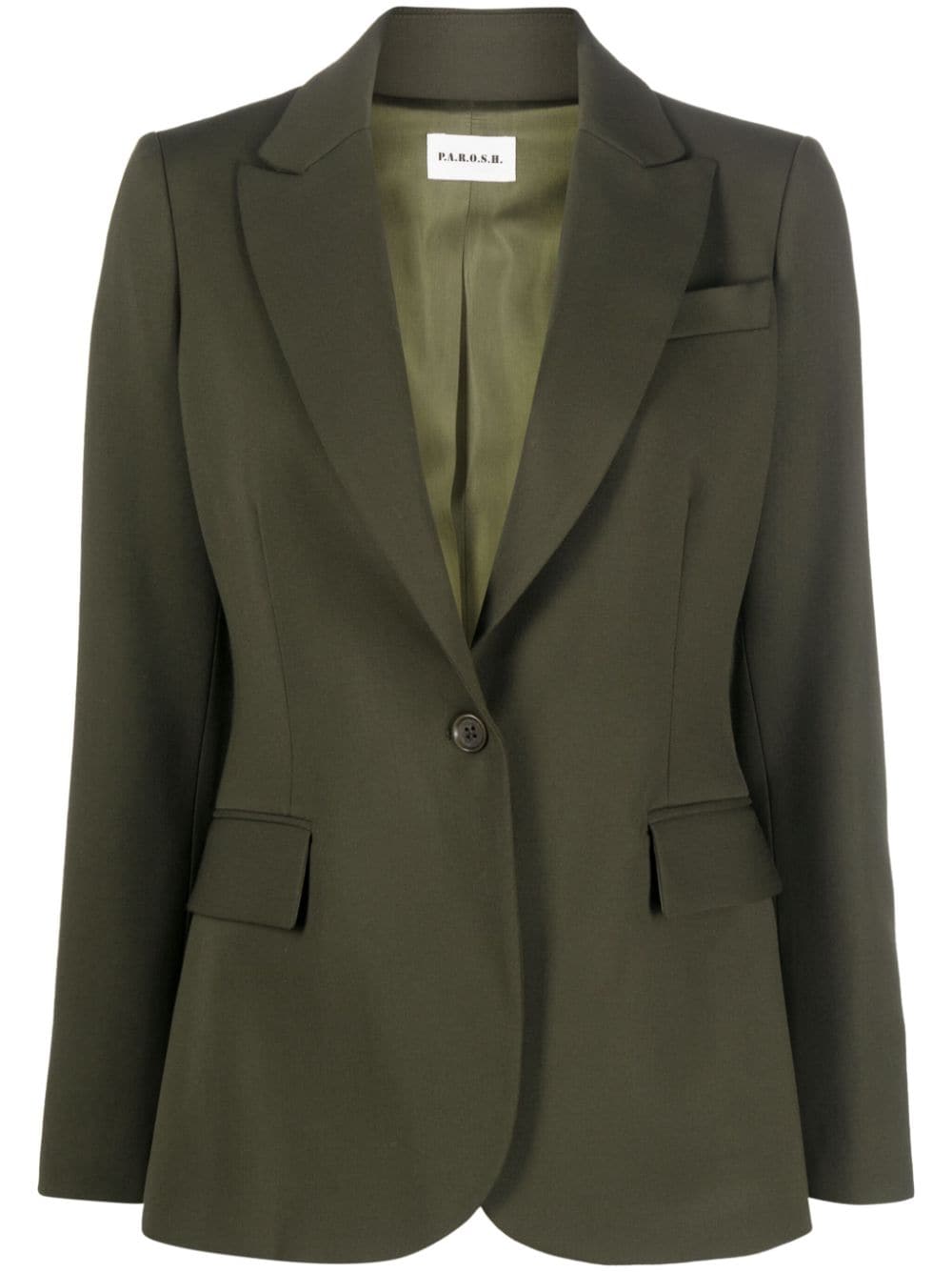 P.A.R.O.S.H. peak-lapels single-breasted blazer - Green von P.A.R.O.S.H.