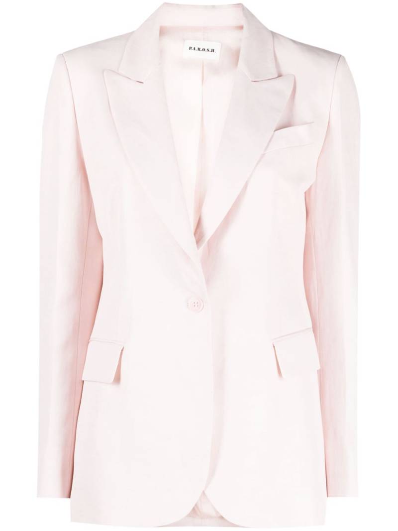 P.A.R.O.S.H. peak-lapels single-breasted blazer - Pink von P.A.R.O.S.H.