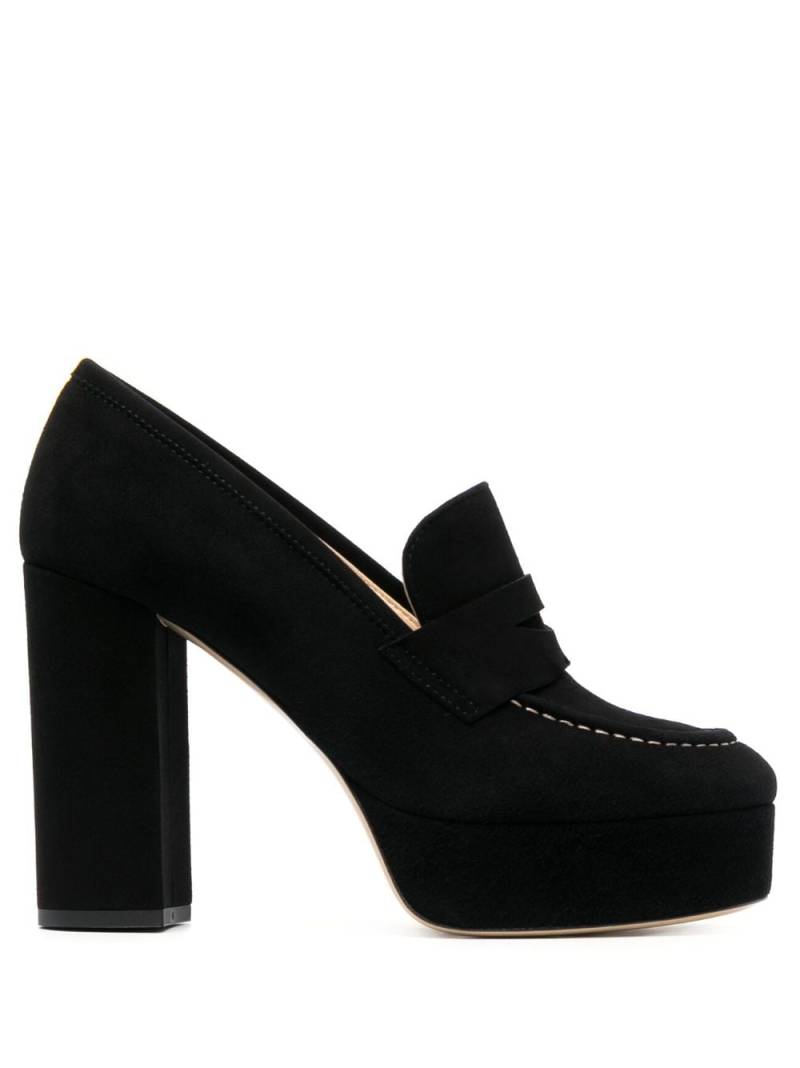 P.A.R.O.S.H. penny-slot 115mm suede platform sandals - Black von P.A.R.O.S.H.