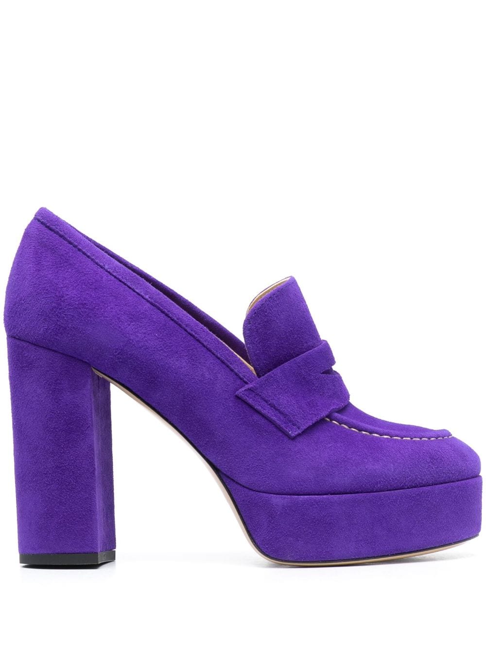 P.A.R.O.S.H. penny-slot 115mm suede platform sandals - Purple von P.A.R.O.S.H.