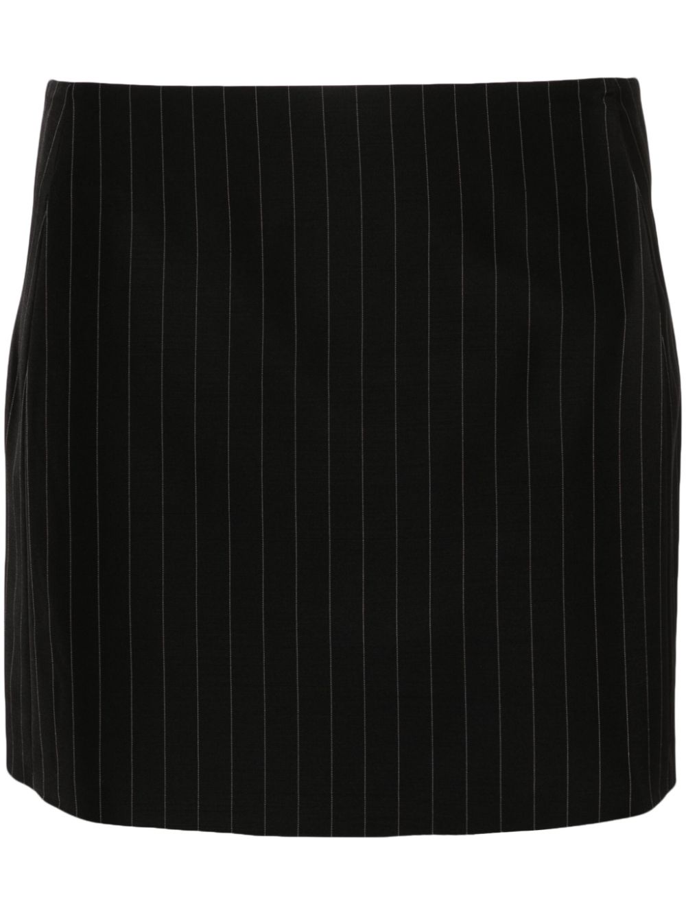 P.A.R.O.S.H. pinstripe-pattern thigh-high skirt - Black von P.A.R.O.S.H.