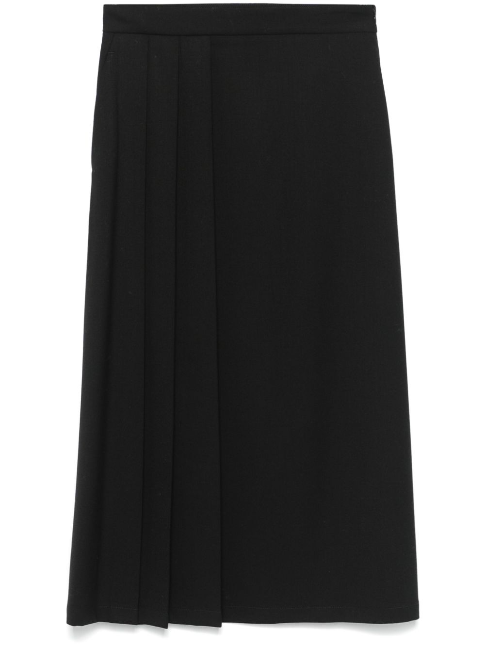 P.A.R.O.S.H. pleated midi skirt - Black von P.A.R.O.S.H.