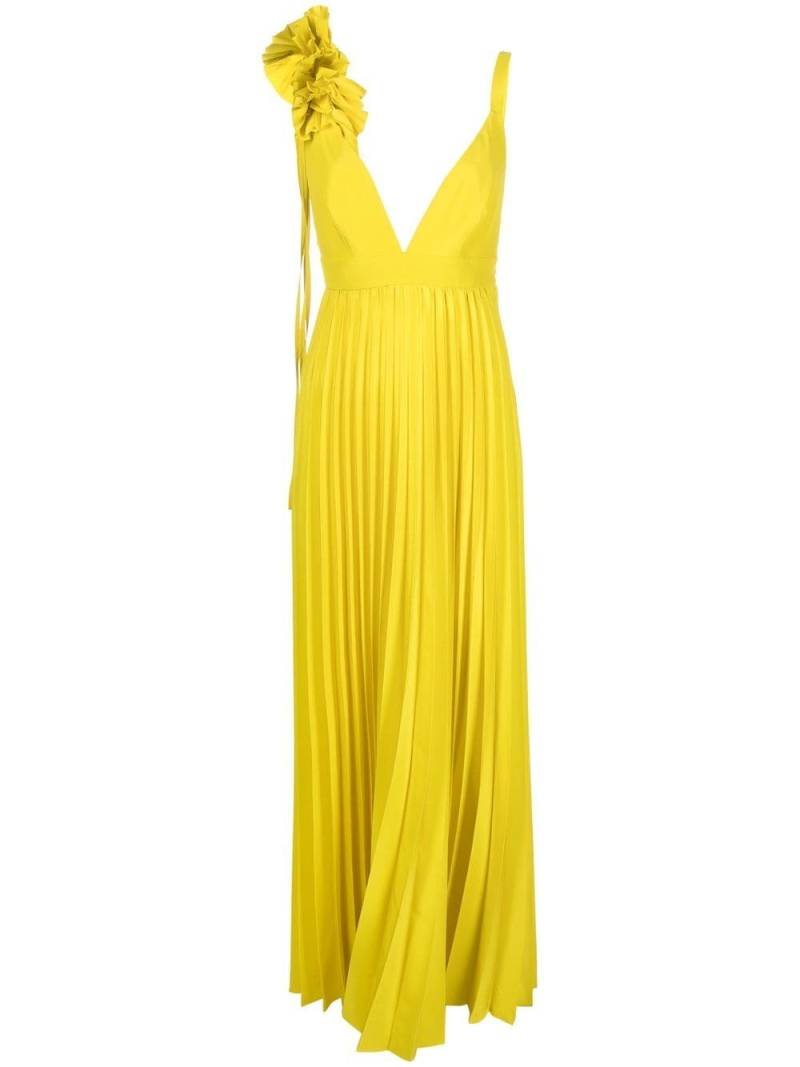 P.A.R.O.S.H. pleated sleeveless dress - Yellow von P.A.R.O.S.H.