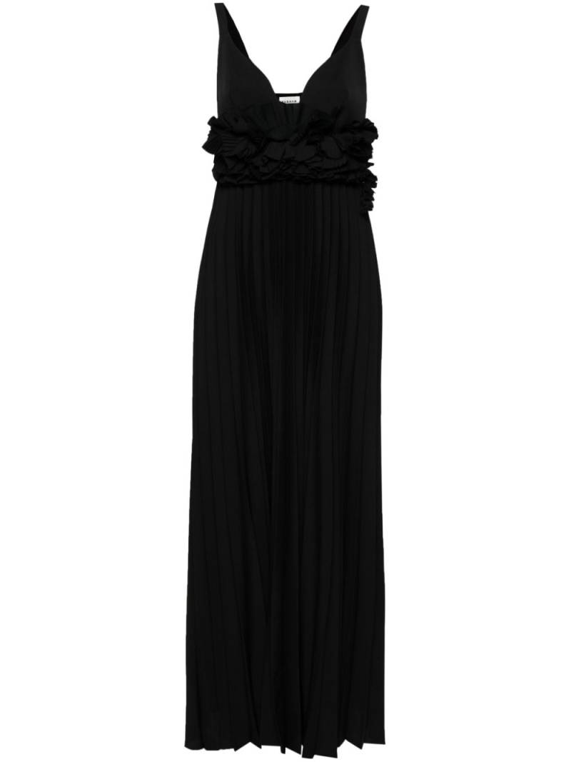 P.A.R.O.S.H. plissé maxi dress - Black von P.A.R.O.S.H.