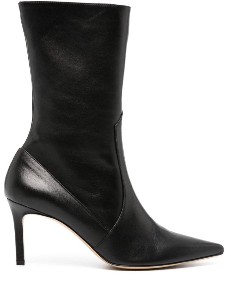 P.A.R.O.S.H. pointed-toe 80mm leather ankle boots - Black von P.A.R.O.S.H.