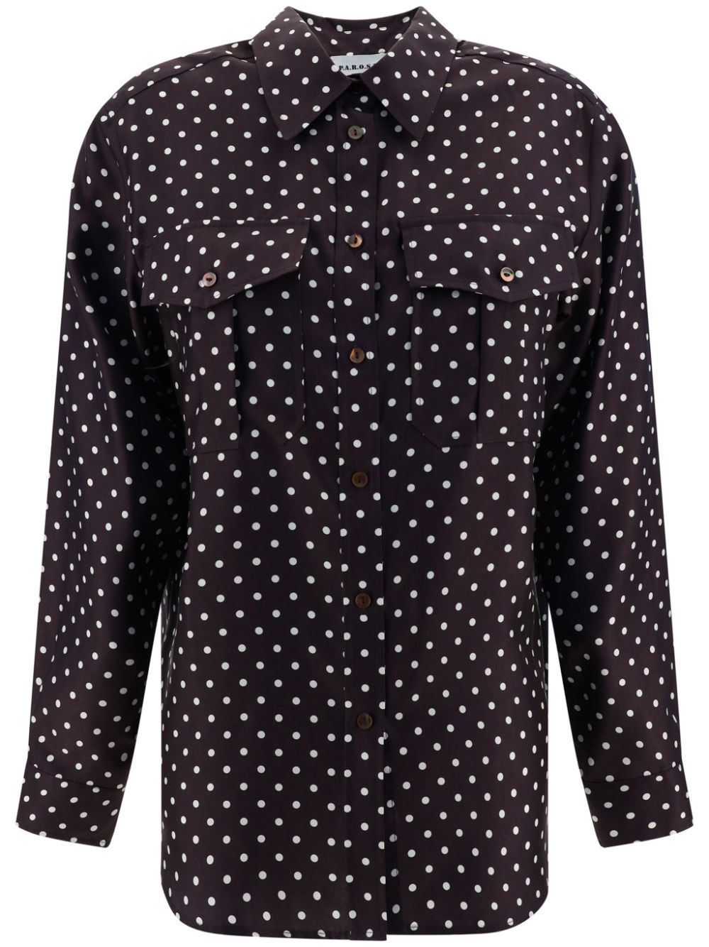 P.A.R.O.S.H. polka-dot silk shirt - Brown von P.A.R.O.S.H.